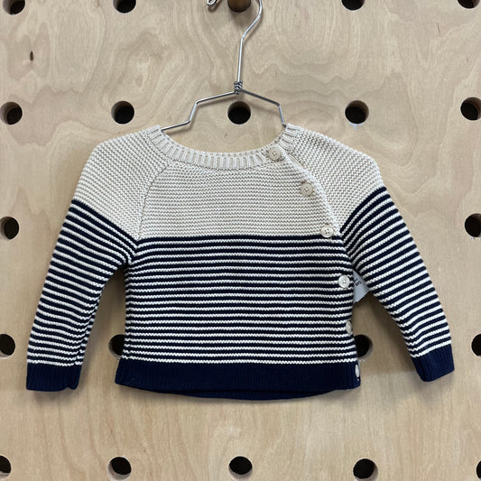 Cream & Black Knit Sweater
