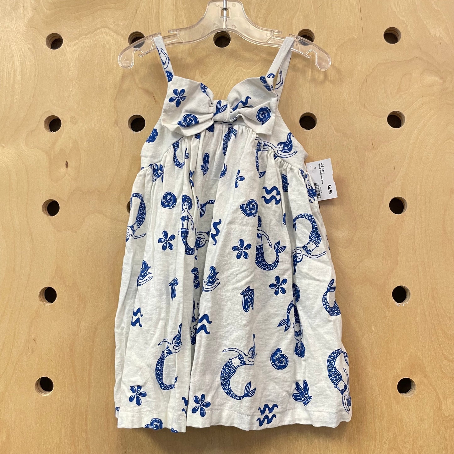 White & Blue Mermaid Dress