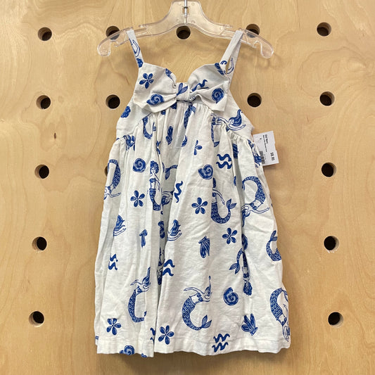 White & Blue Mermaid Dress