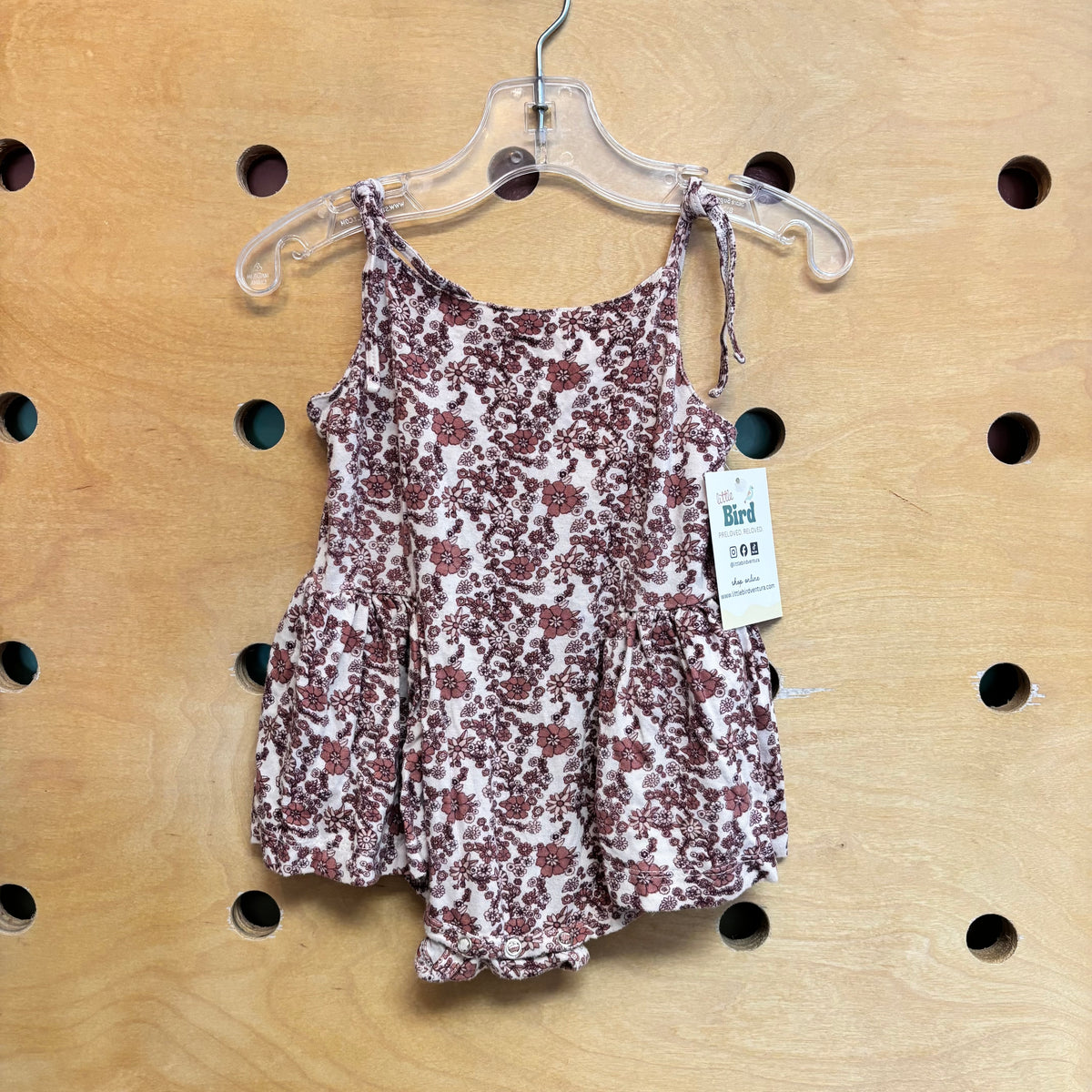 Mauve Floral Bamboo Romper