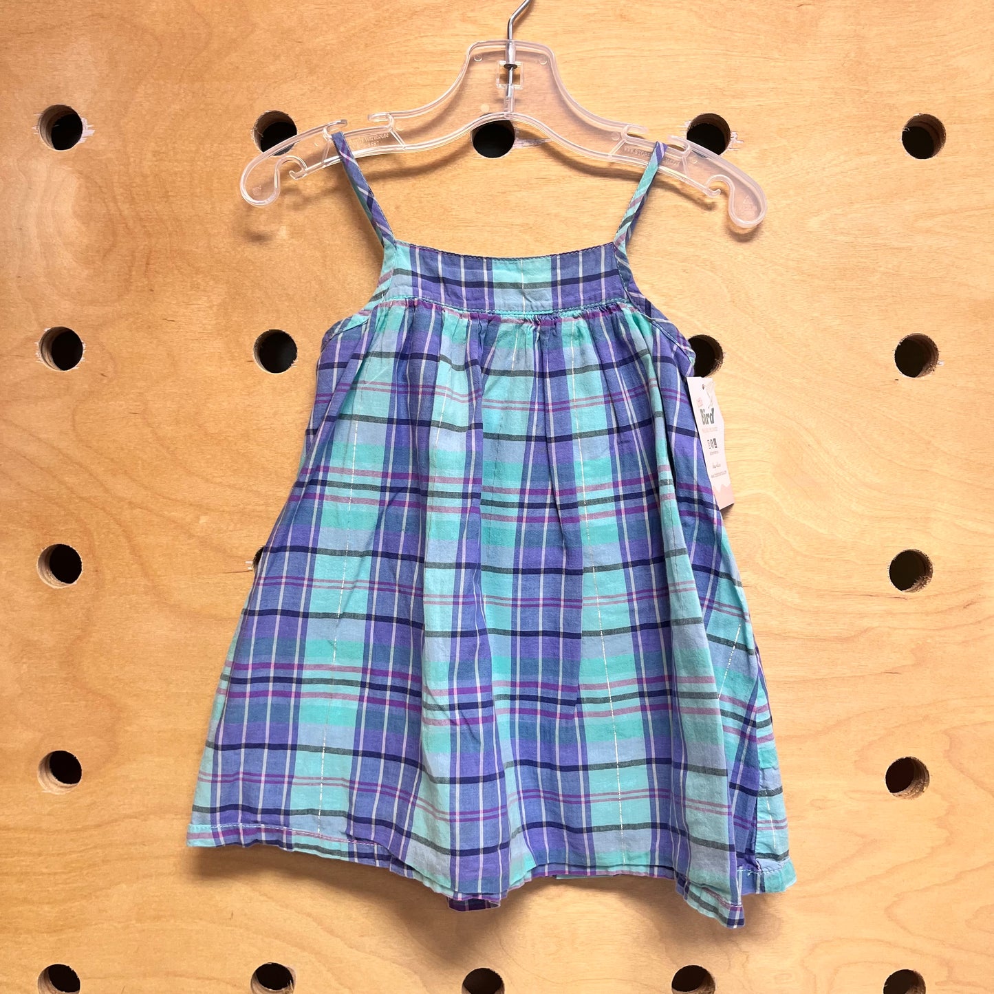 Purple/Aqua Plaid Dress