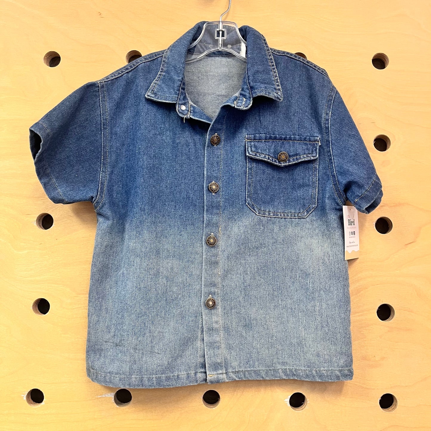 Two-Toned Soft Denim Button Up