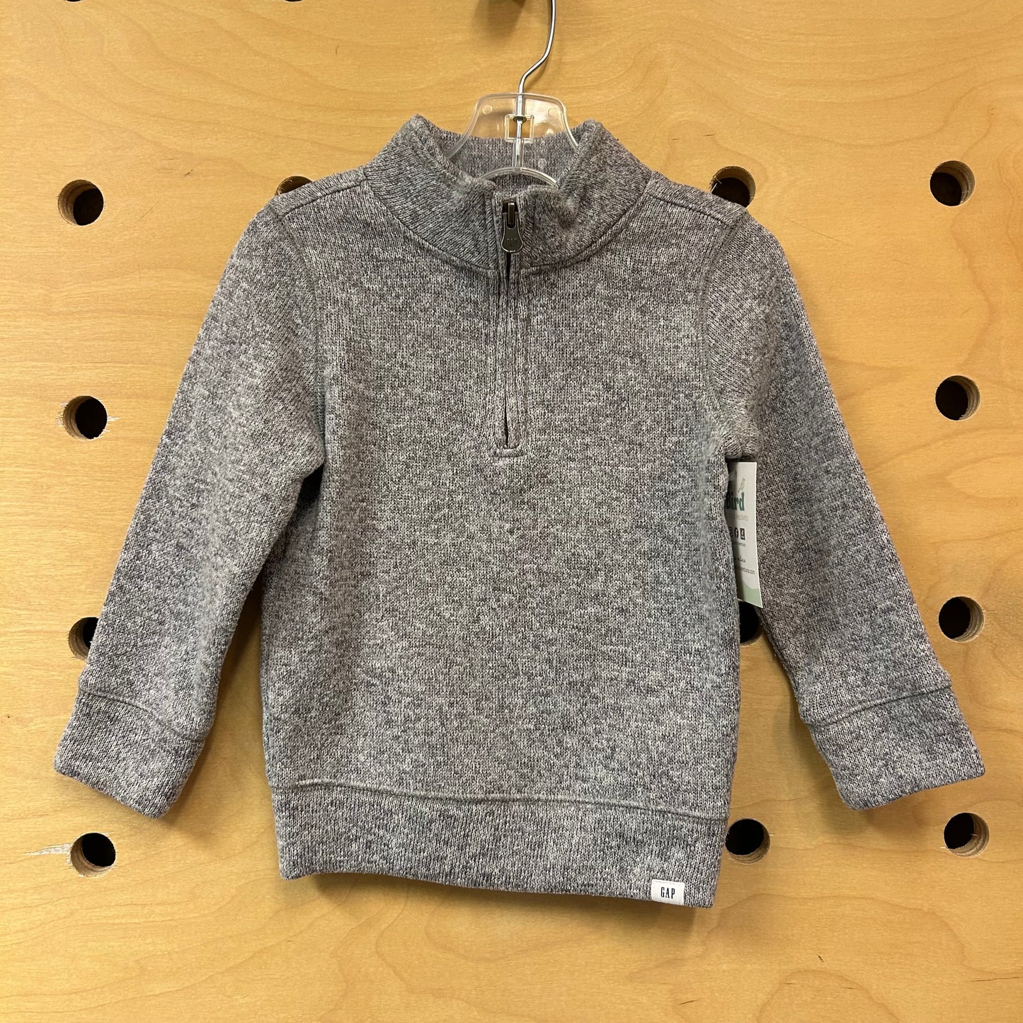 Grey Heather 1/4 Zip Sweater