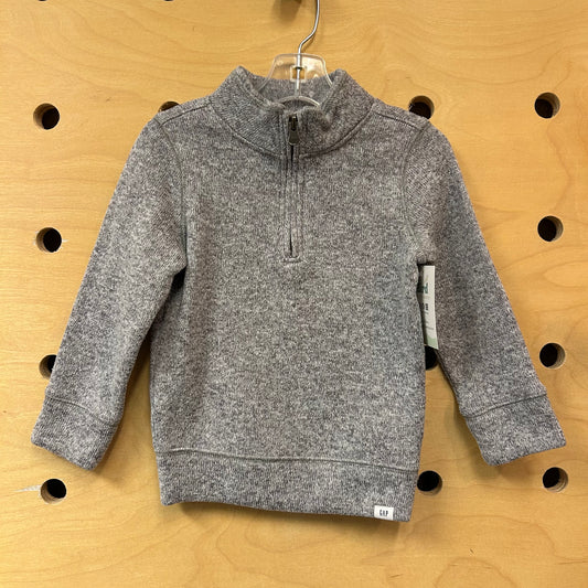 Grey Heather 1/4 Zip Sweater