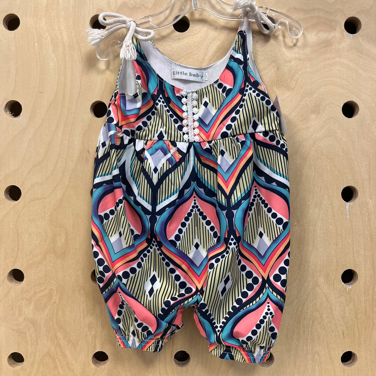 Multi-Color Tie Shoulder Romper