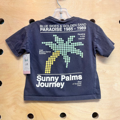 Grey 'Sunny Palms Journey' Tee