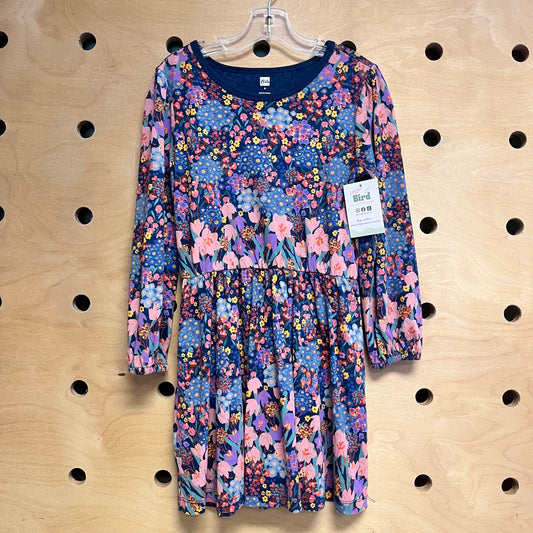 Teal/Pink Floral LS Dress