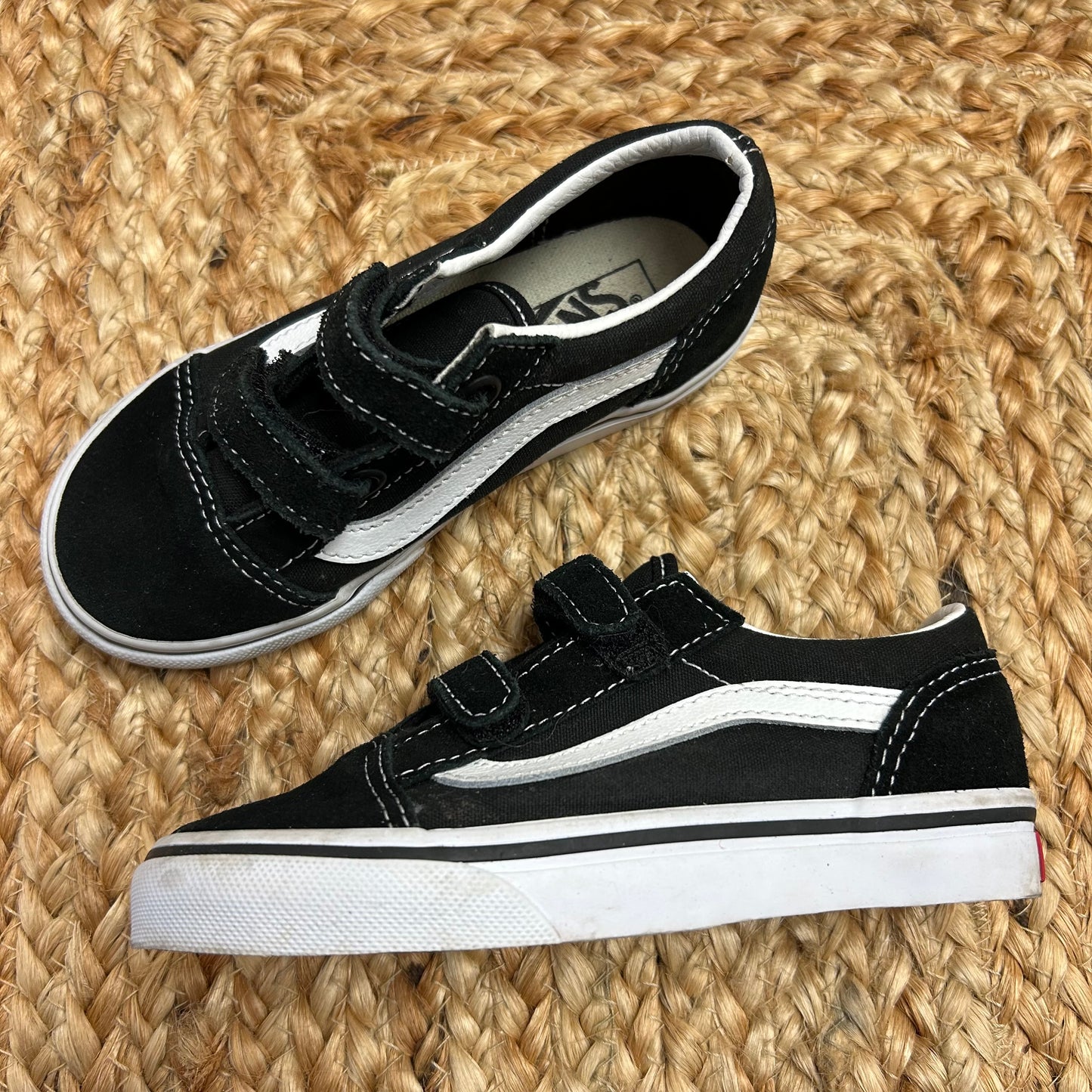 Black & White Velcro Sneakers