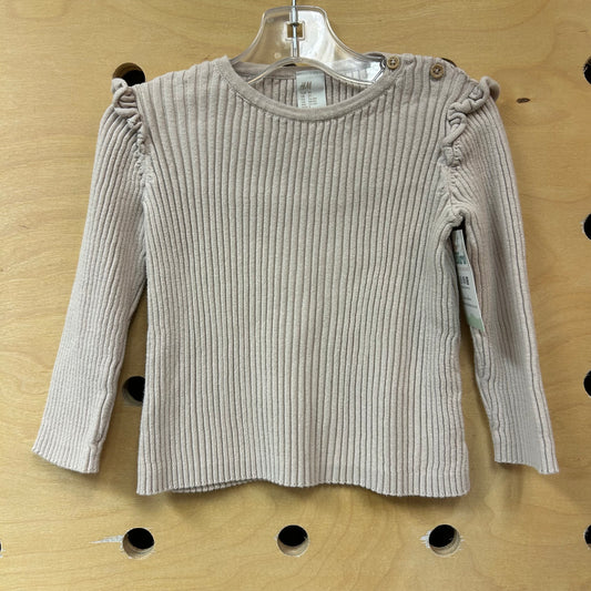 Beige Ribbed LS