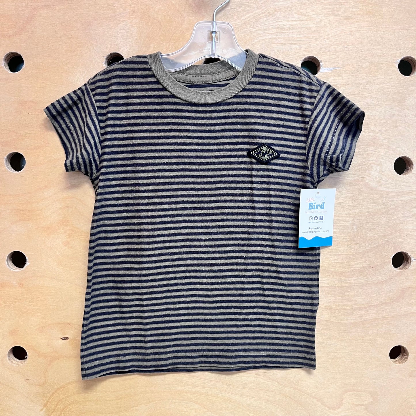 Black/Green Striped Waves Tee