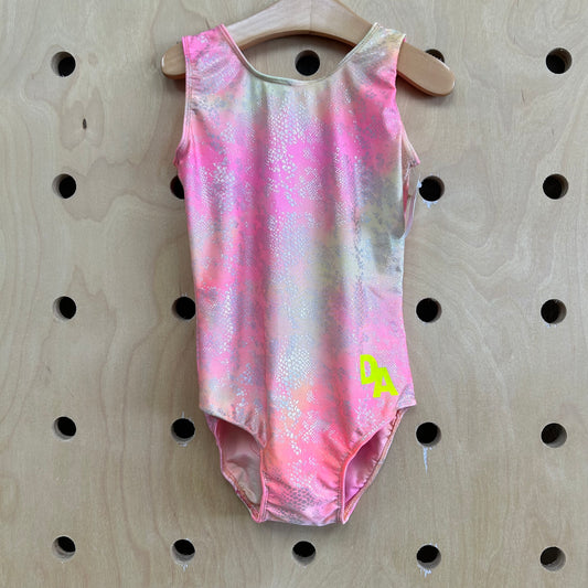 Pink + Yellow Shimmer Leotard
