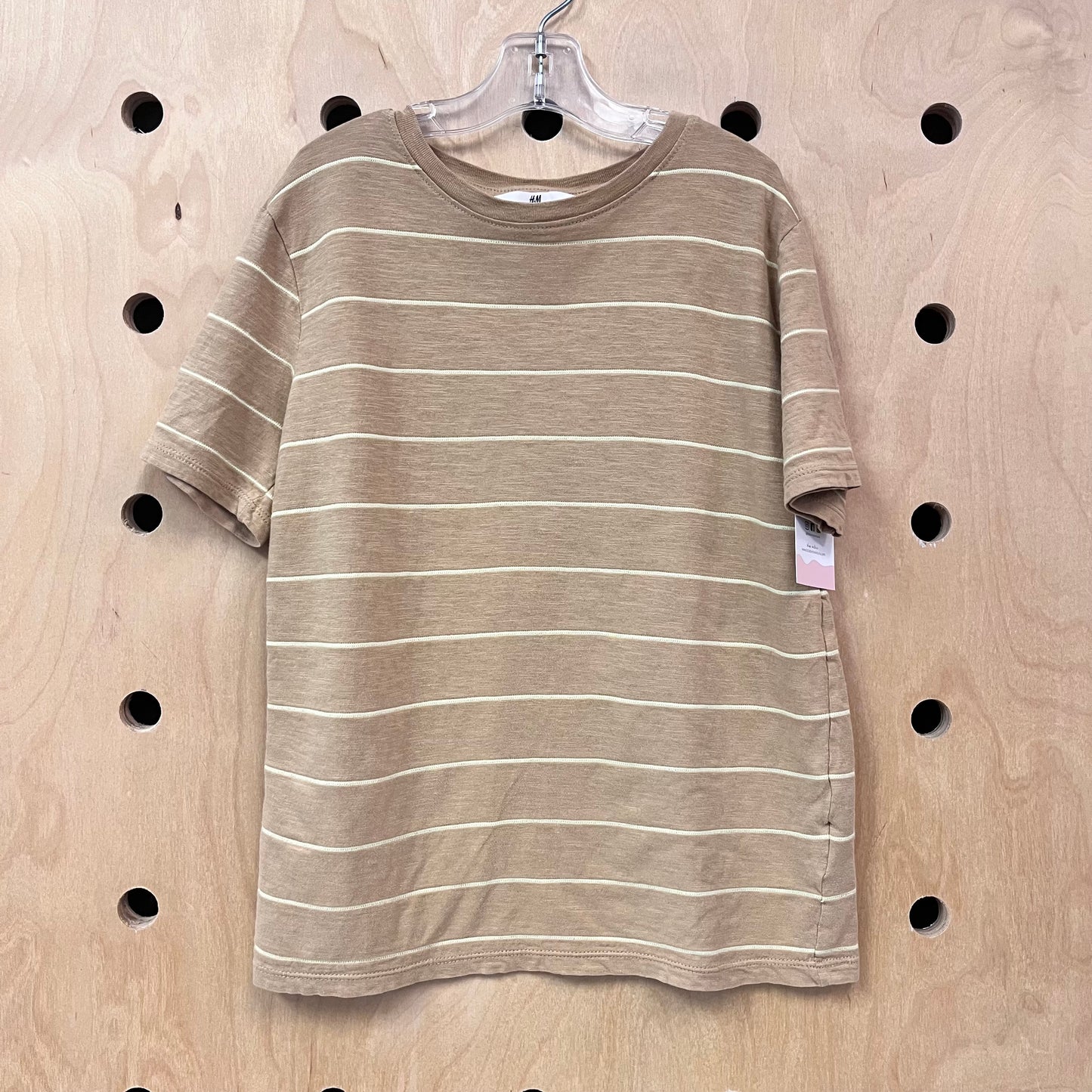 Tan & Cream Striped Tee