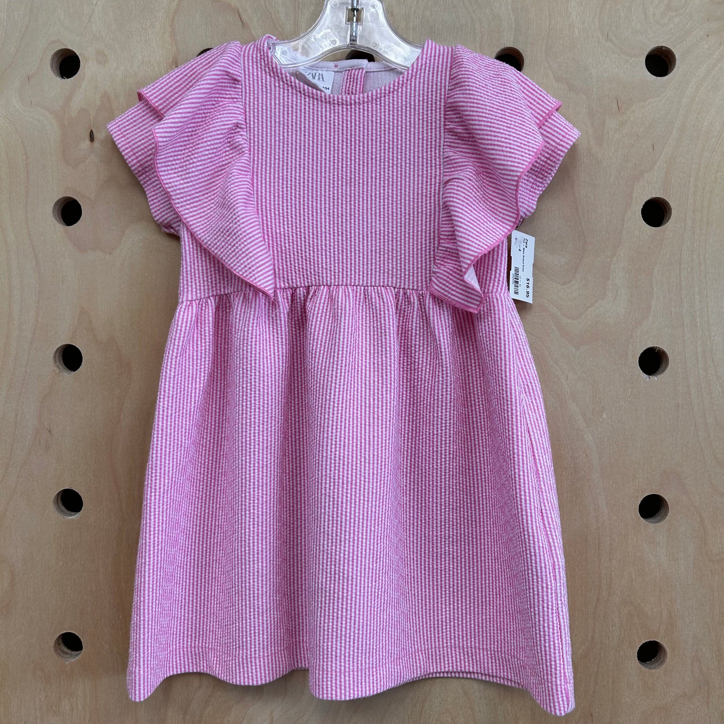 Pink + White Striped Dress