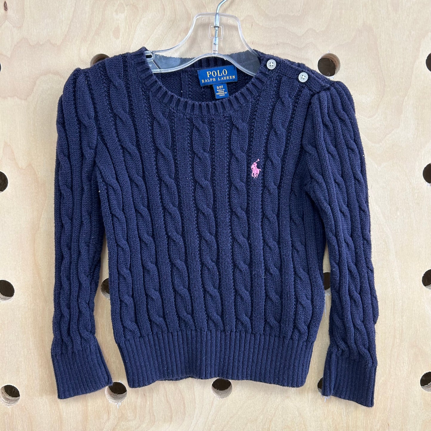 Blue Cable Knit Sweater