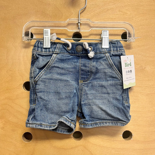 Denim Drawstring Shorts