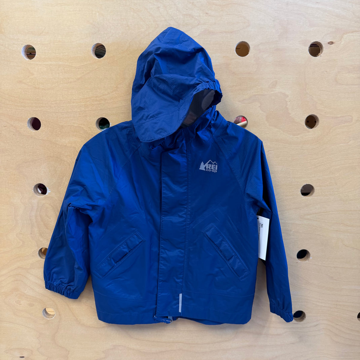 Blue Hooded Windbreaker