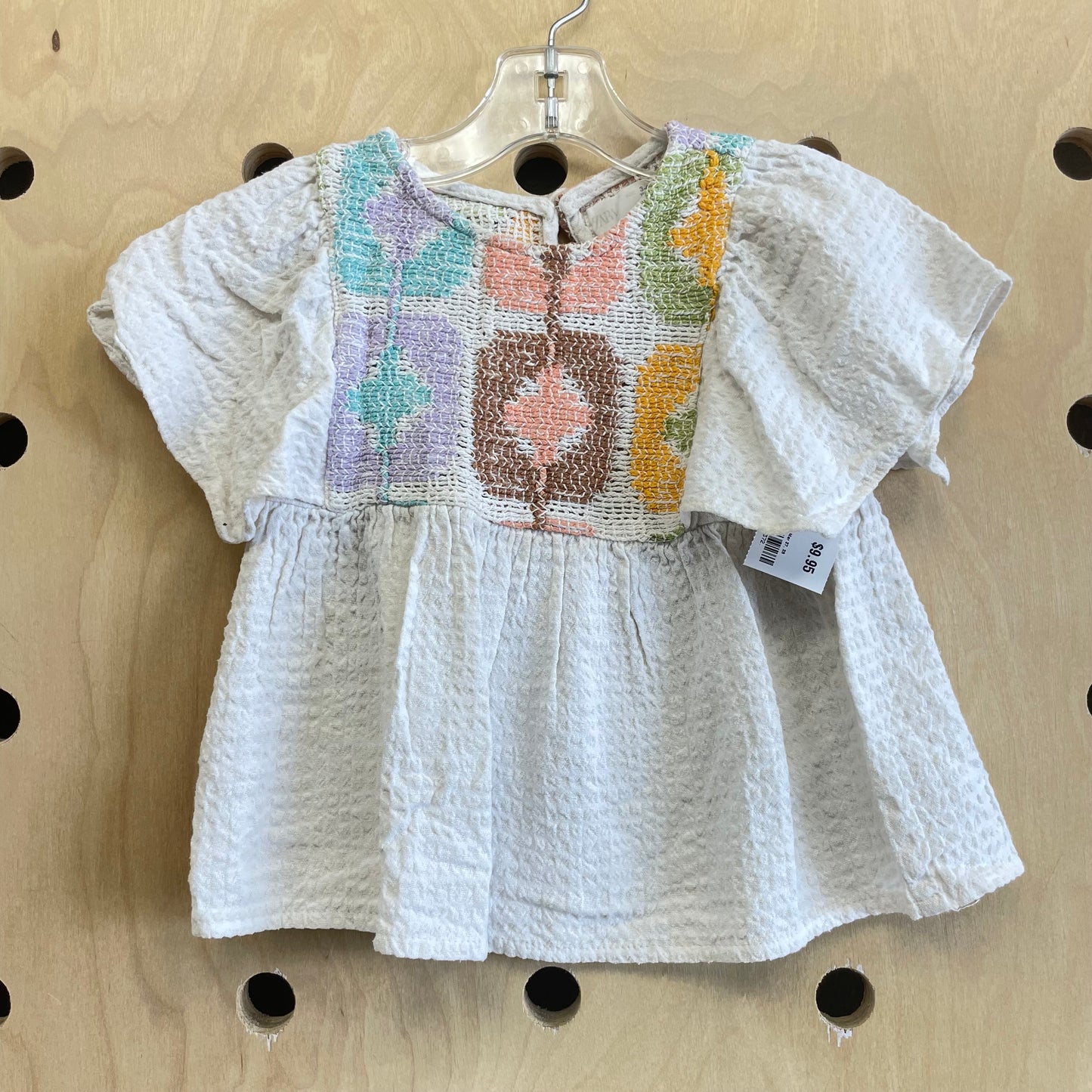 Textured Embroidered Top
