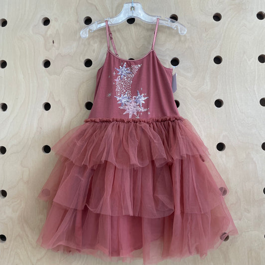 Terracotta Tulle & Sequin Stars Dress