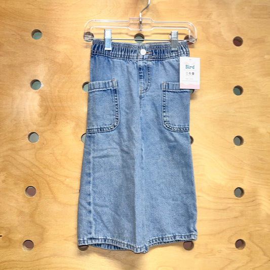 Wide Leg Pocket Denim Pants