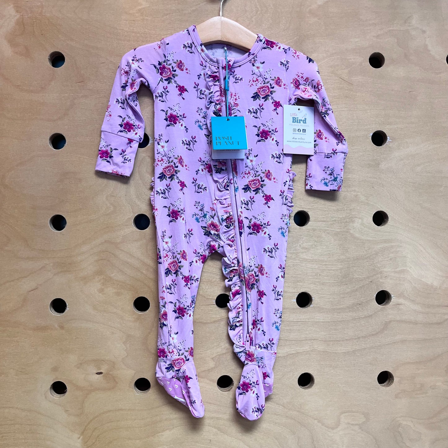 Pink Floral Bamboo Zippy NEW!
