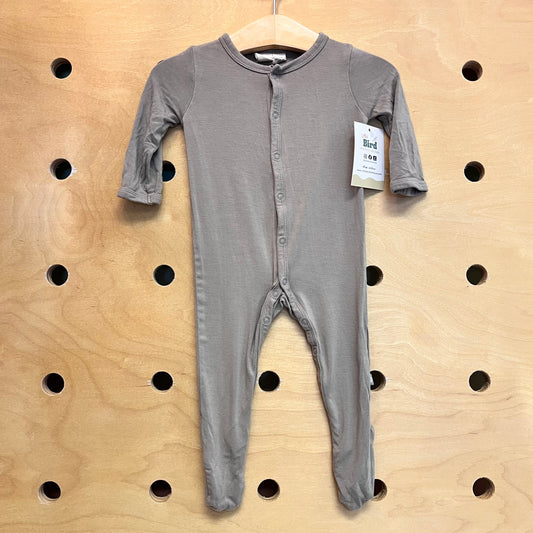 Grey Bamboo Snap Footies