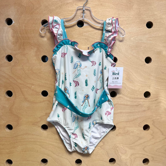 Green Mermaids Belted Swimsuit