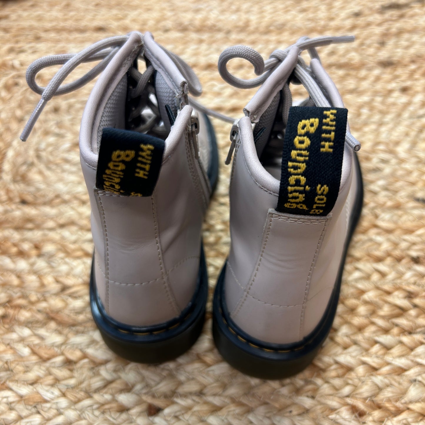 Beige Air-Wair Zip-Up Boots
