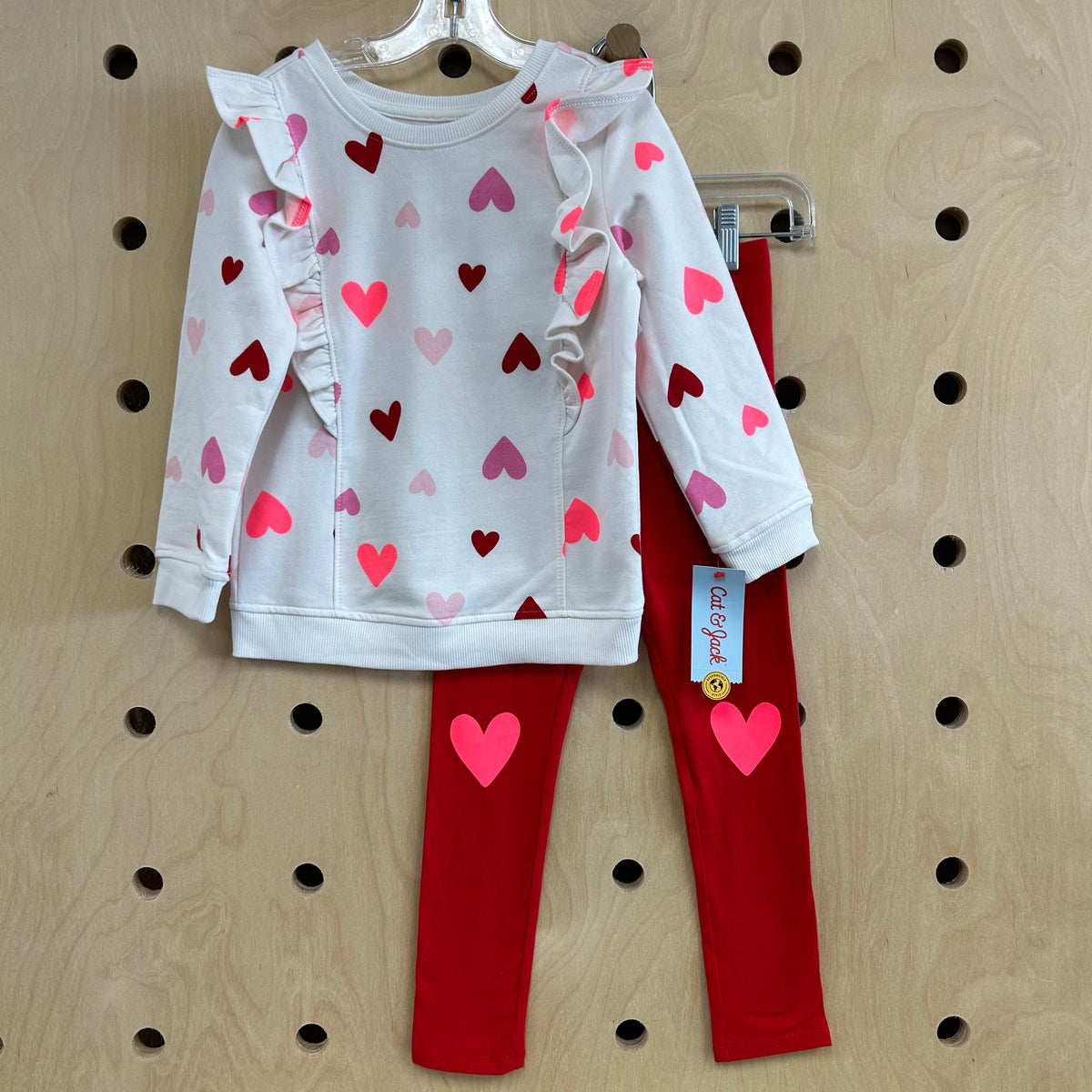 White Hearts Sweatshirt & Leggings NEW!