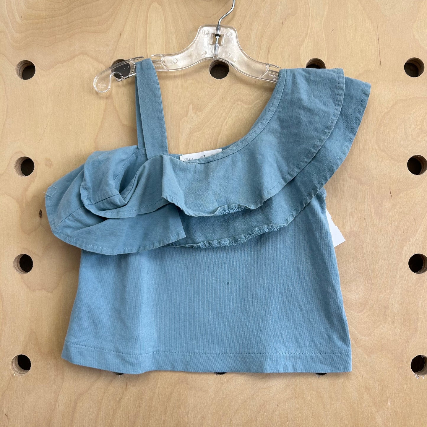 Blue Ruffle Tank