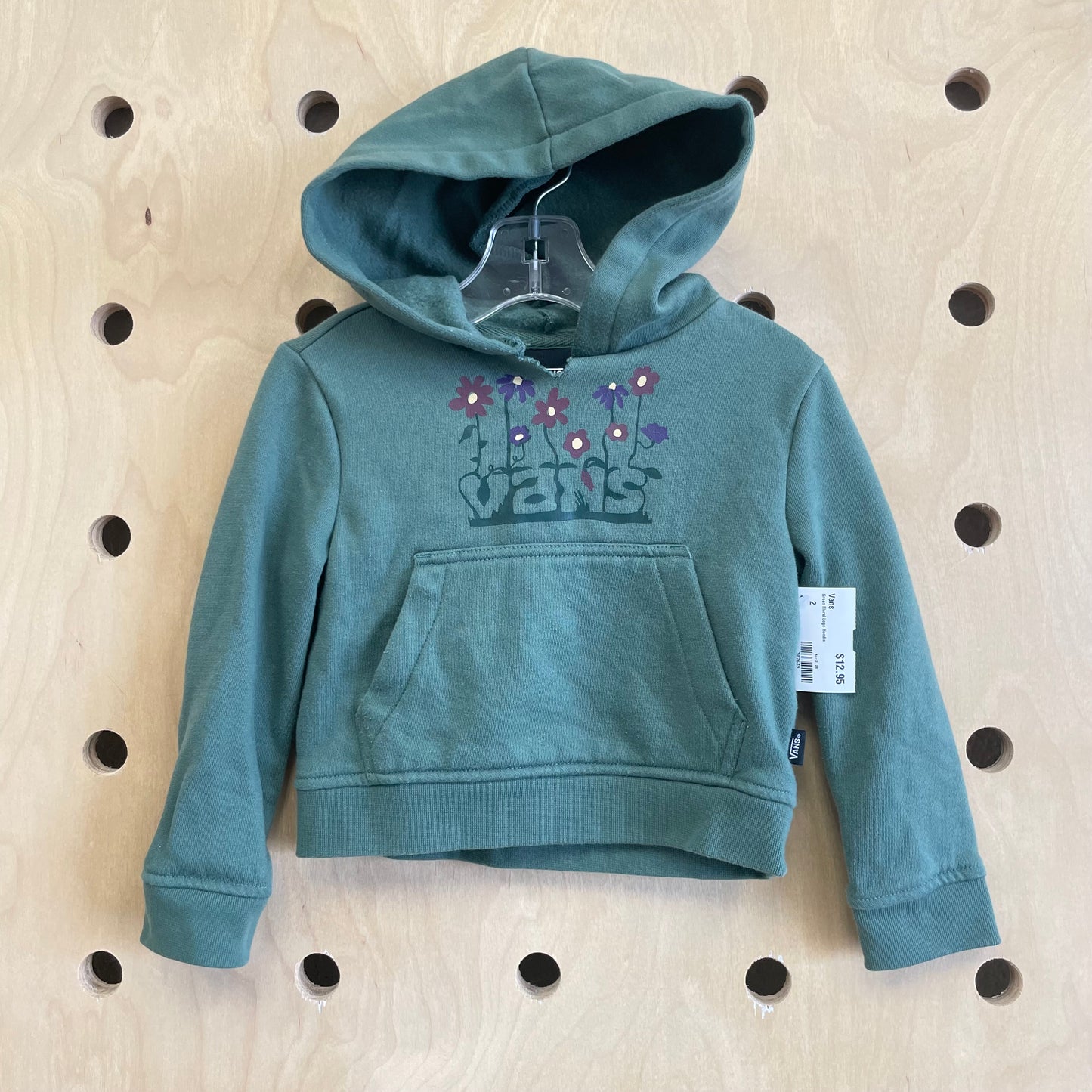 Green Floral Logo Hoodie