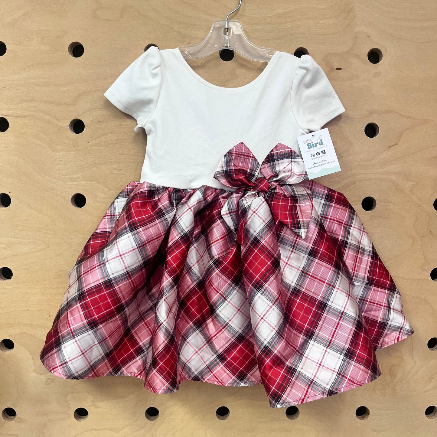 Cream & Plaid Dress