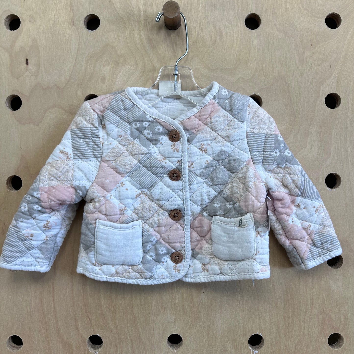 Pastel Floral Quilted Coat