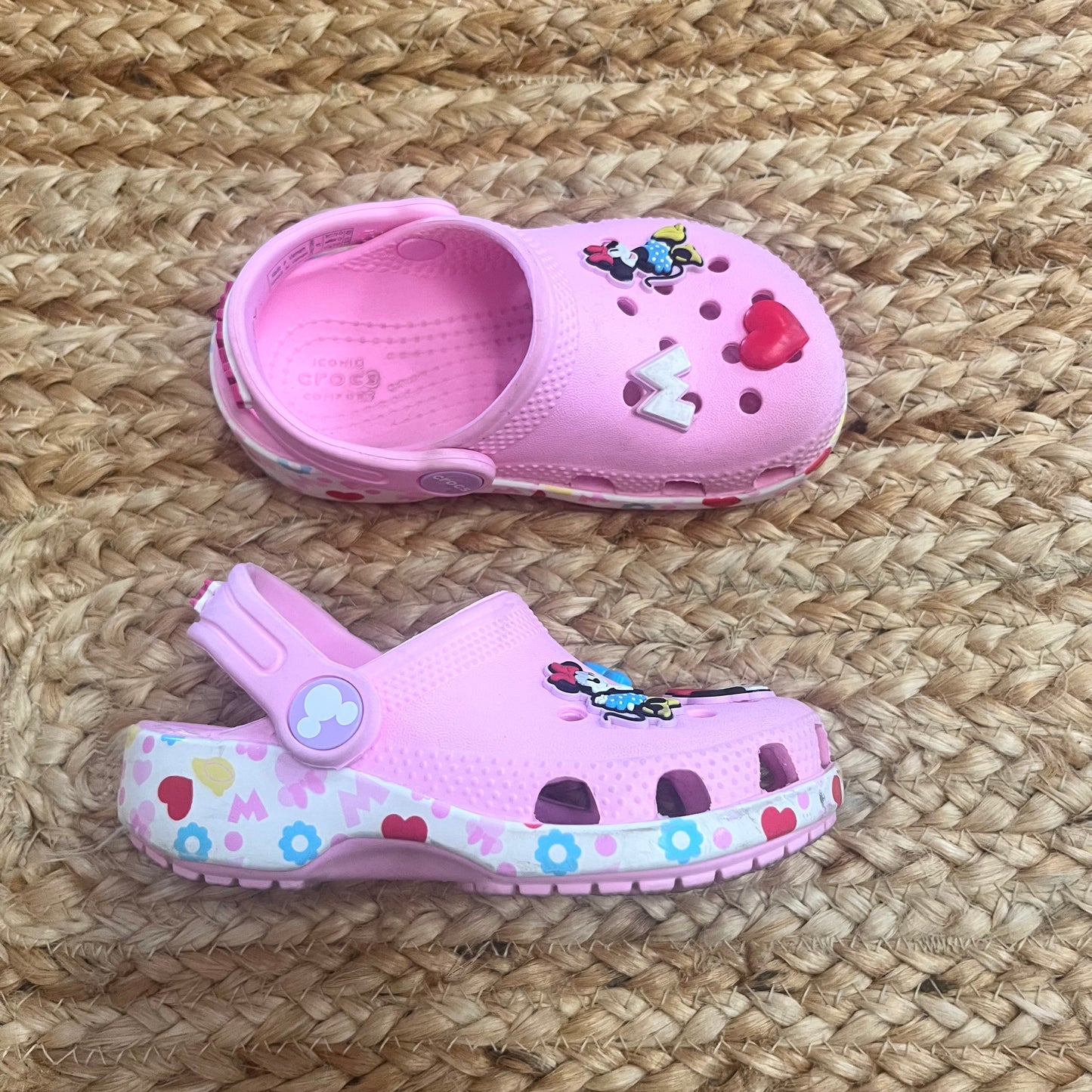 Pink Minnie Mouse & Charms Clogs