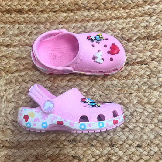 Pink Minnie Mouse & Charms Clogs