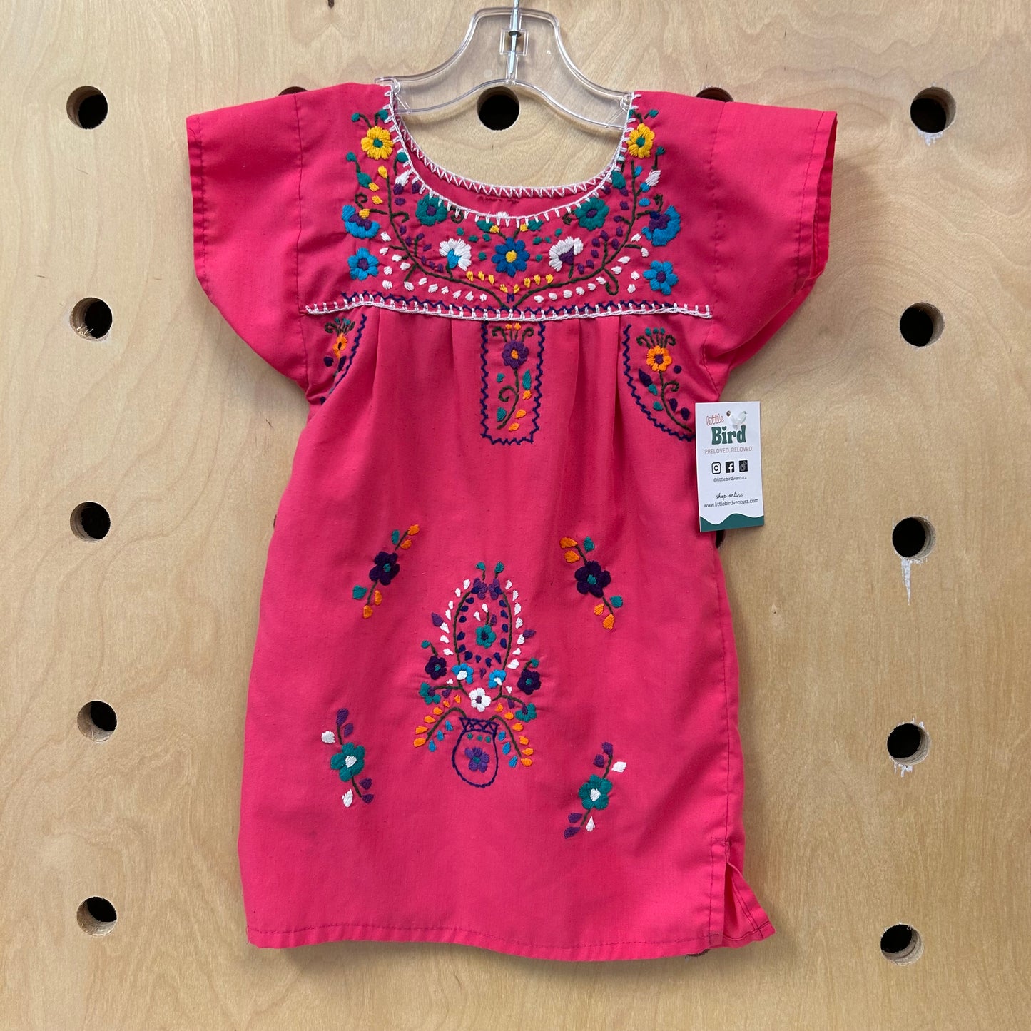 Pink Embroidered Dress
