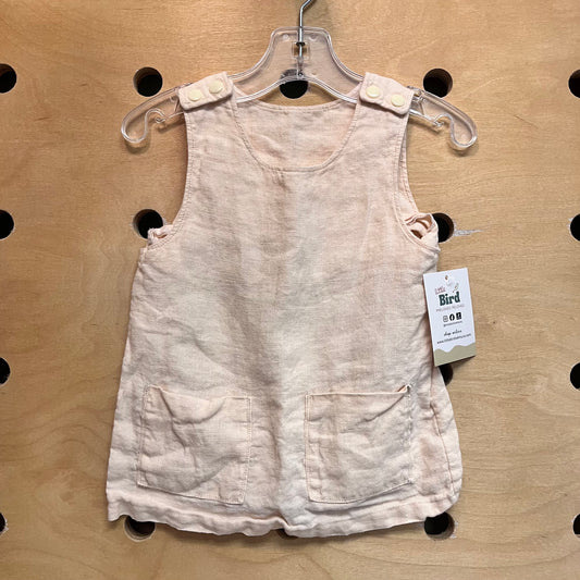 Cream Linen Pocket Tank