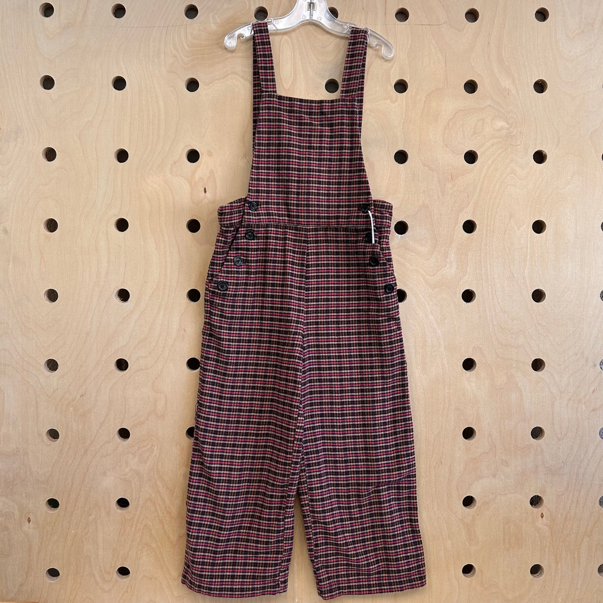 Brown & Pink Pinafore Jumpsuit