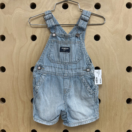 Denim Striped Shortalls