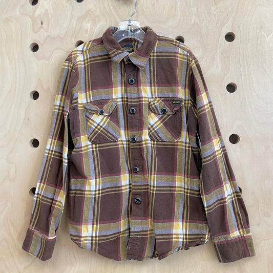 Brown + Yellow Plaid Flannel