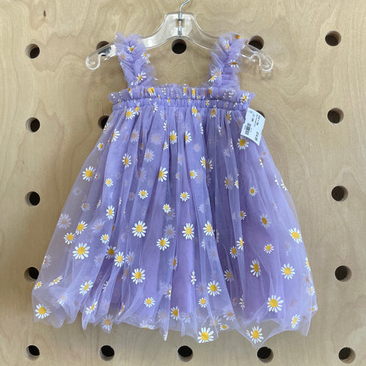 Purple Tulle Daisies Dress