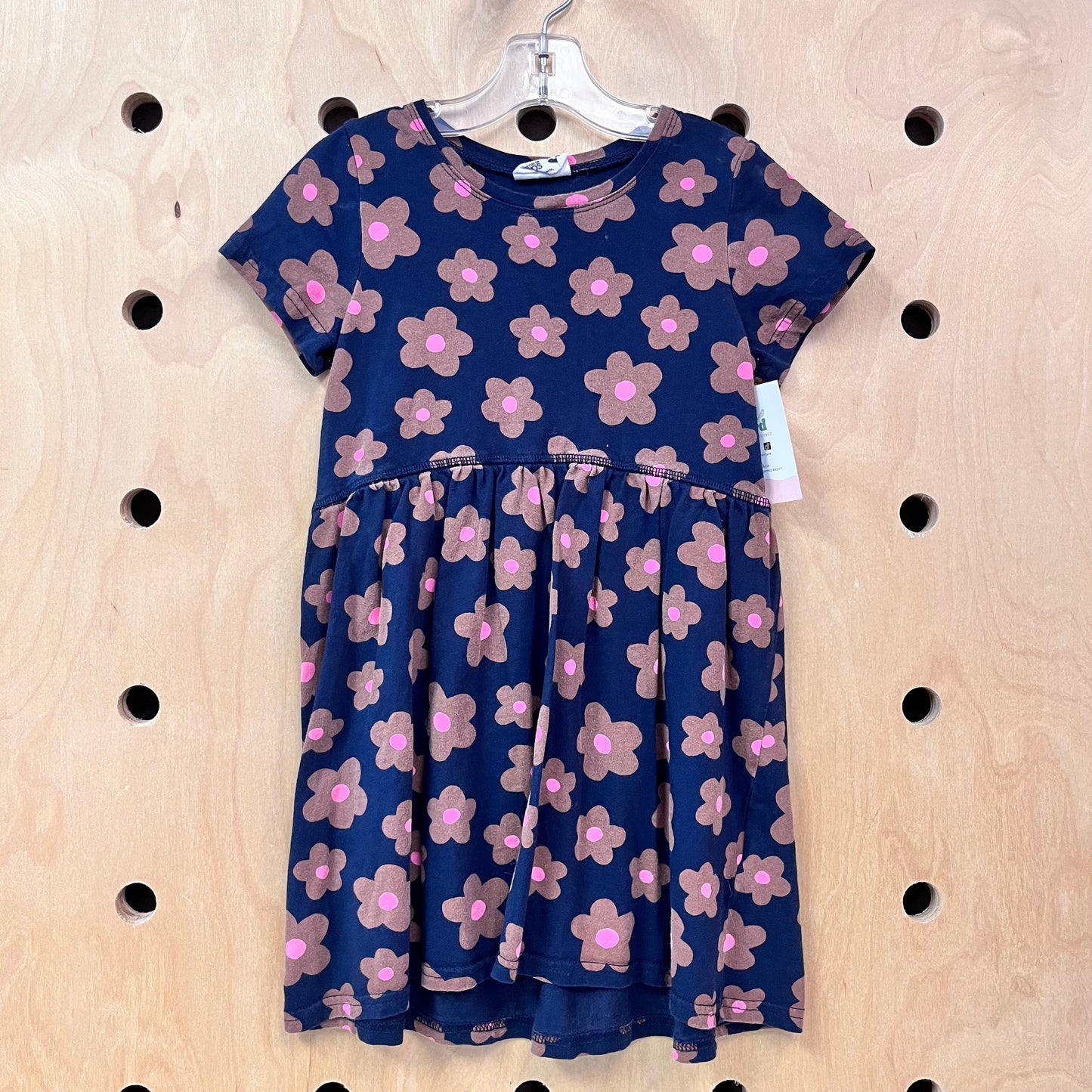 Black + Brown Flowers Dress
