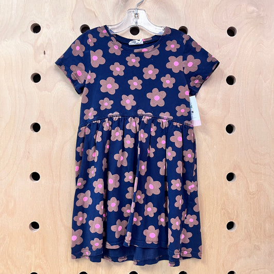 Black + Brown Flowers Dress