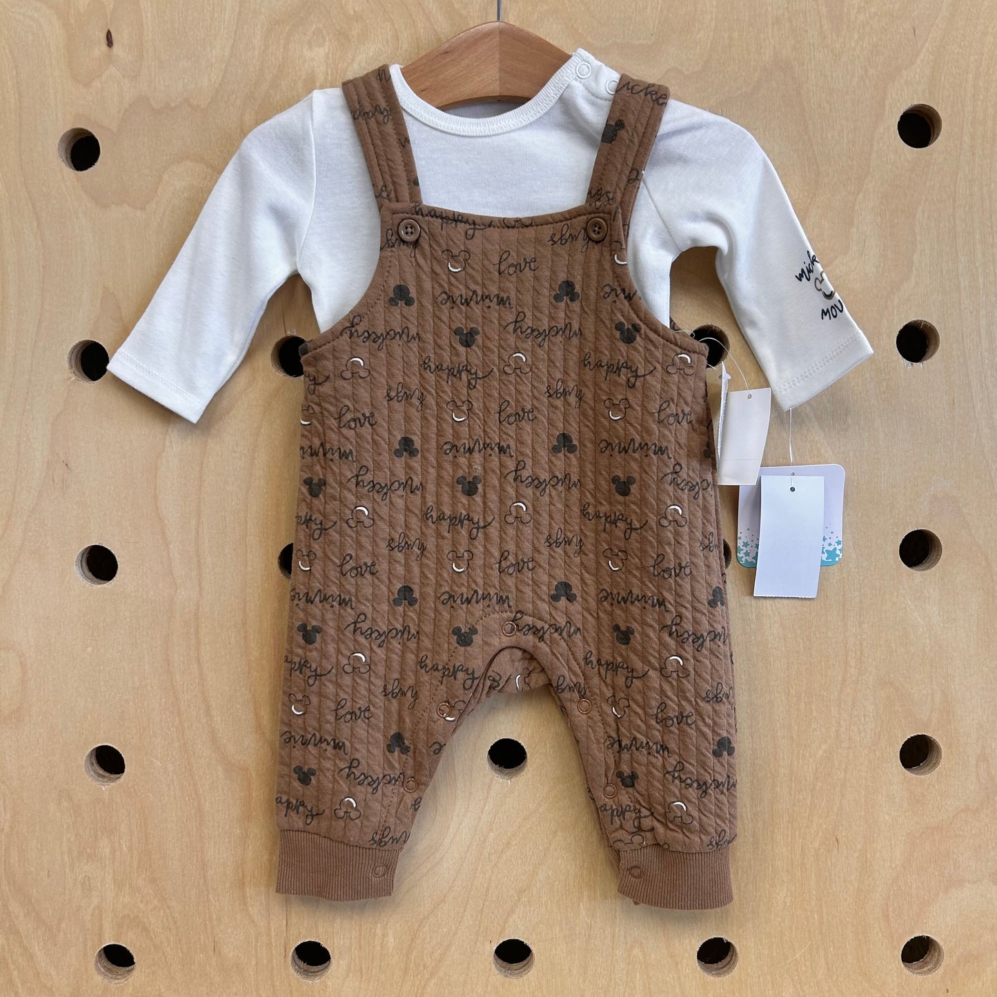 Brown Minnie Overalls Outfit NEW!