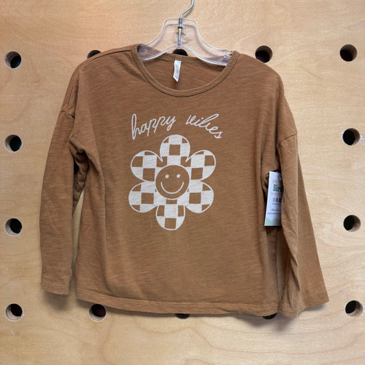 Brown 'Happy' Flower LS