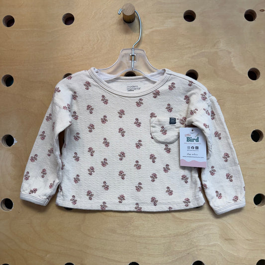 Organic Cream/Pink Floral LS