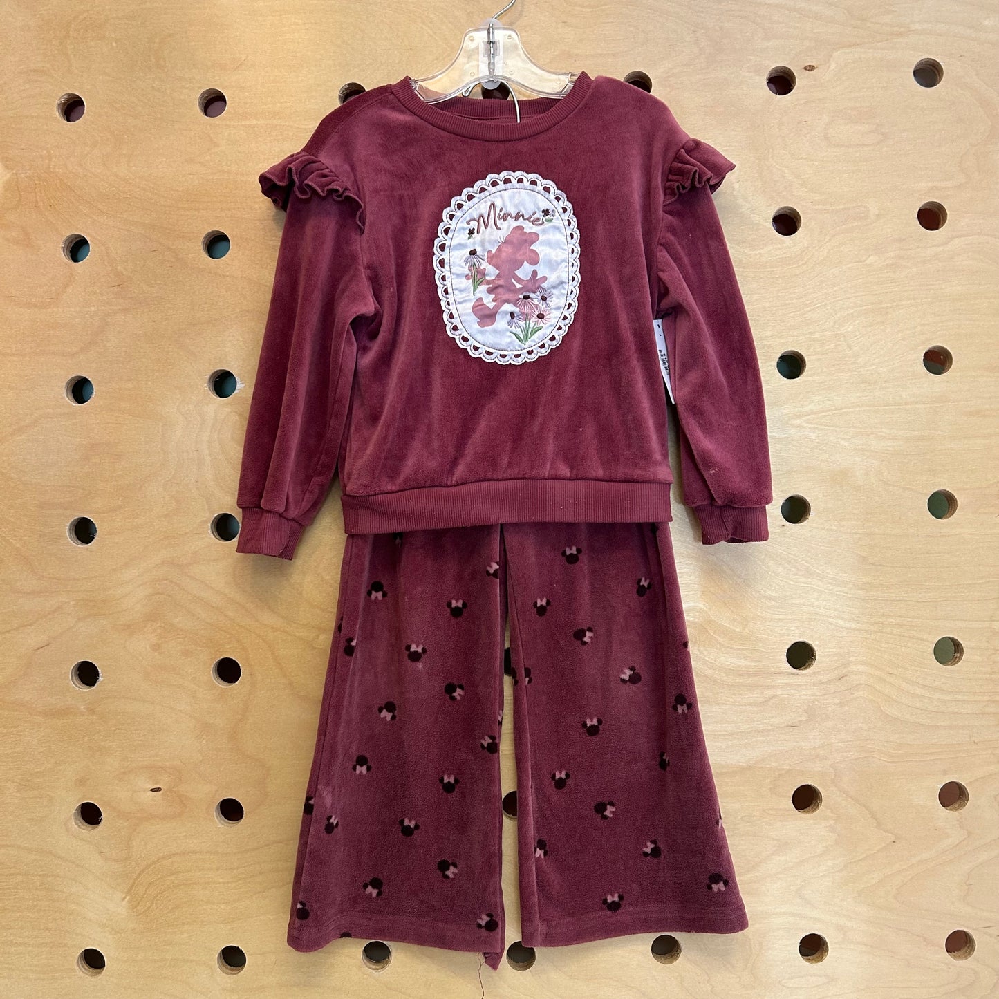 Maroon Velour Minnie Outfit