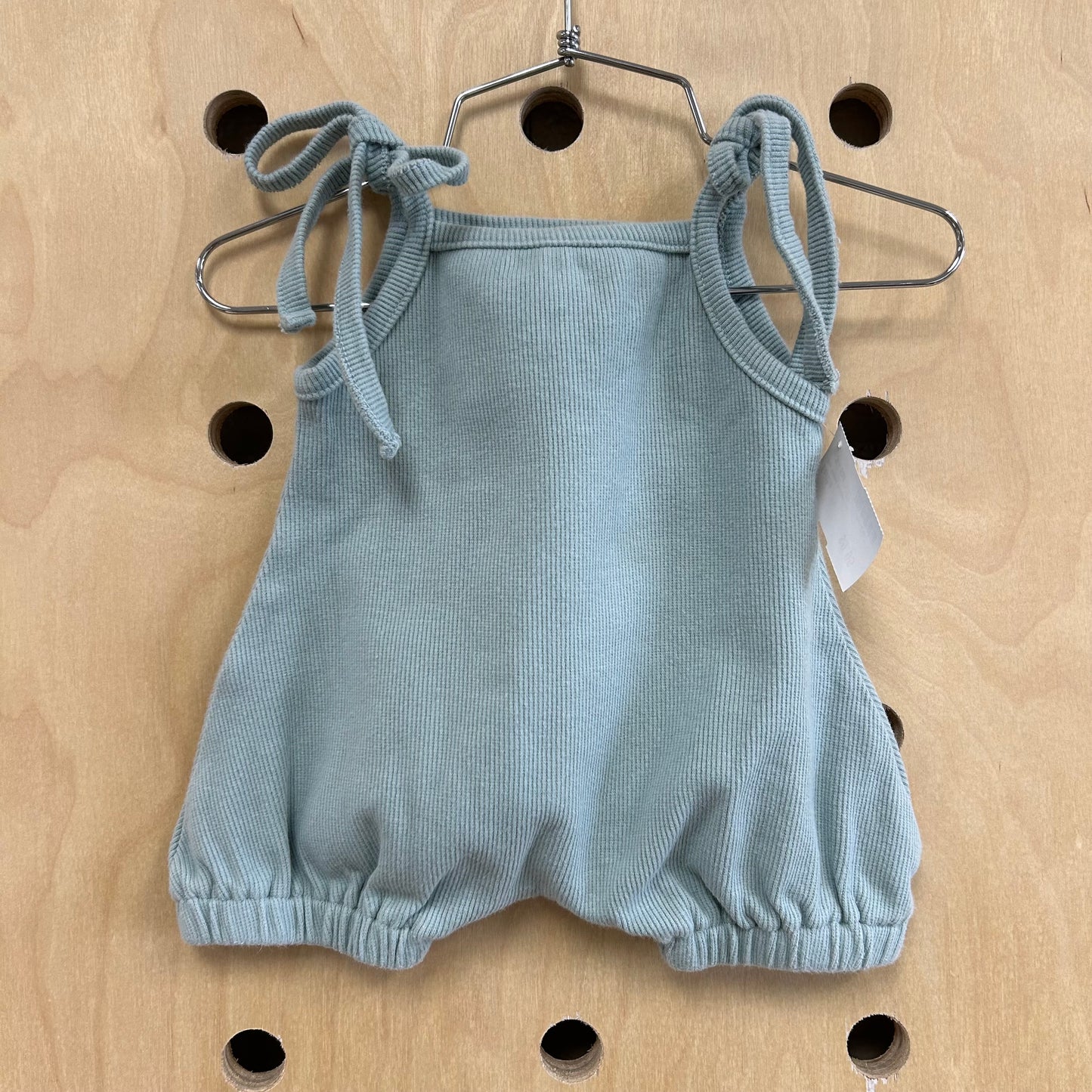 Blue Ribbed Romper