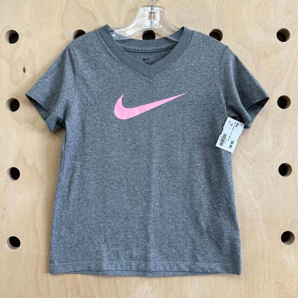 Grey+Pink Dri--Fit V-Neck Tee