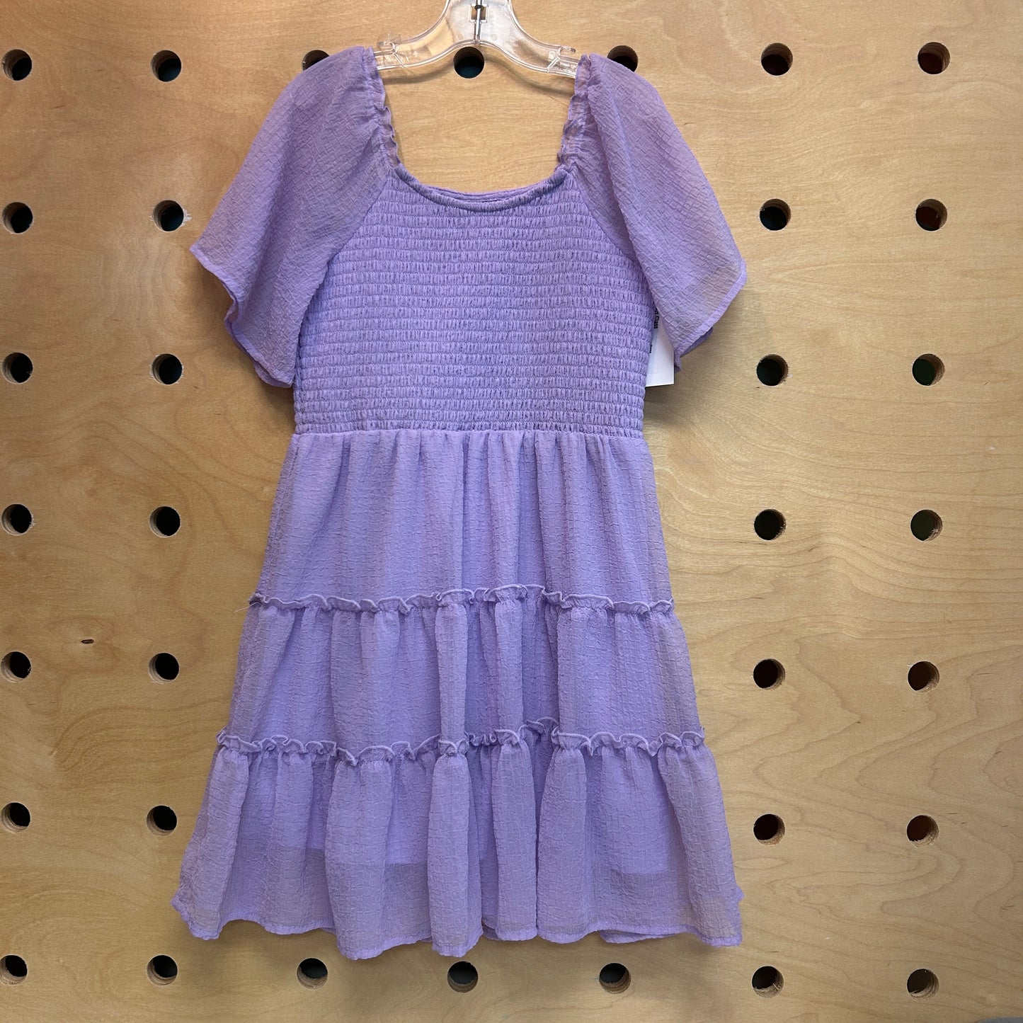 Lavender Smocked Tier Dress