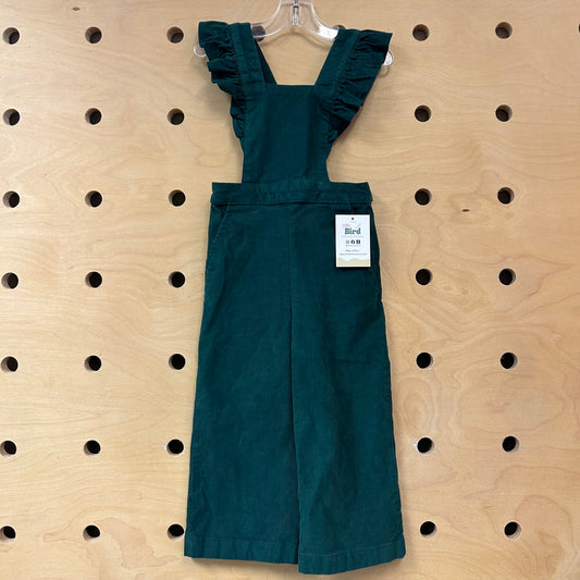 Green Cord Pinafore Overalls